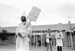 Protesters gathered outside of the Tarrant County Convention Center by Gene Gordon