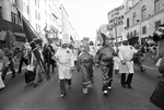Ku Klux Klan march led by Nation Knights of the Ku Klux Klan members Addie Barlow Frazier and Grand Dragon Earl Hawkins in downtown Dallas by Rodger Mallison