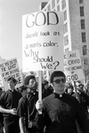 Holy Trinity Catholic Seminary students protesting Ku Klux Klan march in downtown Dallas by Rodger Mallison
