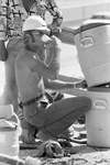 Construction worker water break by Ron T. Ennis