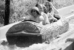 Log flume ride at Six Flags during heat wave by Paul Iwanaga