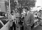 Don Crowder with press outside of the old Collin County Courthouse after Candace Montgomery acquitted of murder charges by Tony Record
