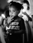 Courtney Gibson at candlelight vigil at UTA by Ron T. Ennis