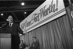 Congressman Jim Wright speaks at General Dynamics, Fort Worth, Texas by Willis Knight