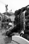 Waterfall feature at Casa Bonita during construction by Norm Tindell