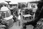 Courtyard area of Casa Bonita during construction by Norm Tindell