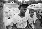 Frank Echols and Sidell Winn commemorate drownings at the 1981 Juneteenth at Lake Mexia by John Costello