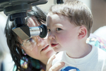 Partial solar eclipse at UTA by Allen Rose