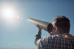 Solar eclipse viewing at Tarrant County Junior College by Kelley Chinn