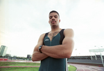McClinton Neal training for 1992 Olympics by Jerry W. Hoefer
