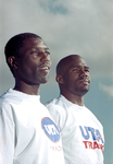 UTA track and field athletes Escoffrey Thomas and Elston Cawley training for NCAA Indoor Track and Field Championships by Ricky Moon