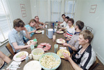 HEADS UP House residents enjoy a meal together by Paul Moseley