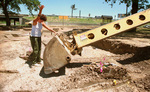 Jerry Henderson, archaeologist, at Freedman's Cemetery by Rodger Mallison