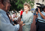 Kay Granger shaking hands with a supporter by Ron Jenkins
