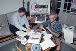 Shawn Moore and Doug Hopkins preparing for Q Cinema Film Festival by Sharon Corcoran