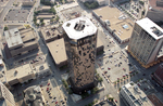 Damage to Bank One Tower following tornado by Joyce Marshall