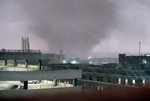 Tornado funnel cloud in downtown Fort Worth by Carolyn Bauman