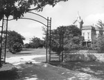 Iron gate entrance to W. T. Waggoner home in Decatur, Texas