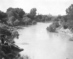 Trinity River with view of courthouse and downtown buildings in distance