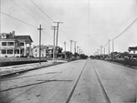 Fort Worth neighborhood with street car tracks
