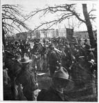 Fort Worth Stockyards crowd and band