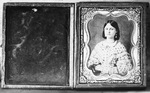Major K. M. Van Zandt, photo of young woman, may be Mrs. Van Zandt, no date; in double-side photo case