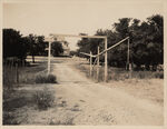 Easy working lever gate on Marion Sansom's ranch Tarrant County Azle Way