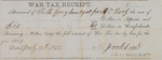 War tax receipt for A. V. Darby for 1861.