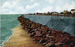 Postcard: Seawall and Boulevard in Galveston, Texas