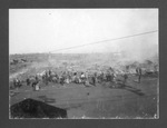 Thurber, Texas, general store fire in downtown area