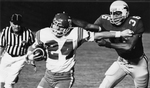 UTA football game action against Louisiana Tech University, Ernest Baptist (#36) making a play.