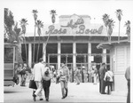 Entrance to the Rose Bowl for the football game between Arlington State College (A. S. C.) and Compton College (California)