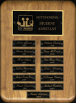 UTA Libraries Outstanding Student Assistant Award Plaque, 1995-2002