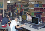 UTA Librarian Ruthie Brock at computer station