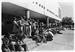 Students in front of UTA's Hereford Student Center