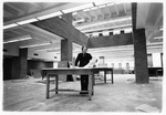 Interior of UTA's Fine Arts building during construction