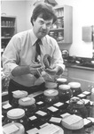 Dr. John Campbell in UTA's snake laboratory