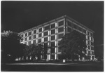 UTA Library exterior at night