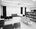 Interior of the new Arlington State College (A. S. C.) Library's periodical section