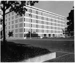 Arlington State College (A. S. C.) Library with road in front and along north side