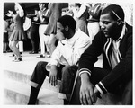 Students watching pep rally at Arlington State College