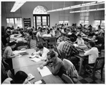 Arlington State College (A. S. C.) Library, students studying