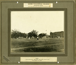 Grubbs Vocational College tennis court with women playing tennis by Bryant Studio