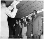 Oscar K. Chamber, first African-American Reserve Officers' Training Corps (R. O. T. C.) graduate, Arlington State College (A. S. C.)