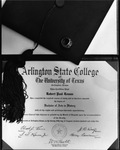 Graduation diploma, graduation cap and senior ring of Robert Paul Rowan