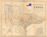 Karte des Staates Texas (aufgenommen in die Union 1846) nach der neuesten Eintheilung 1849