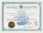 Certificate by Ed V. Mead