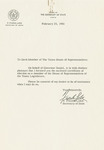 Letter from Secretary of State