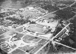 Aerial view of Farrington Field and the Will Rogers Coliseum by W. D. Smith