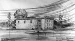 Drawing of Corsicana Lodge in Corsicana, Texas by W. D. Smith